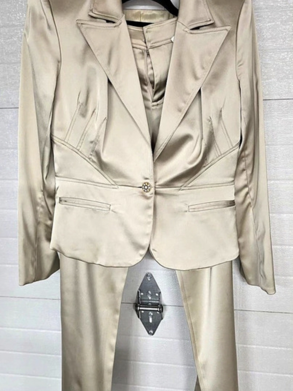 Xscape Champagne Two-Piece Pantsuit Like New